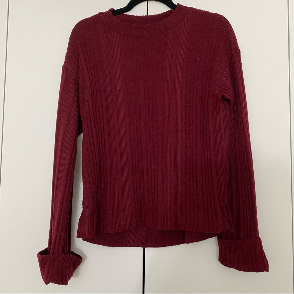 ❤️‍🔥Red Crew Neck Knit Sweater